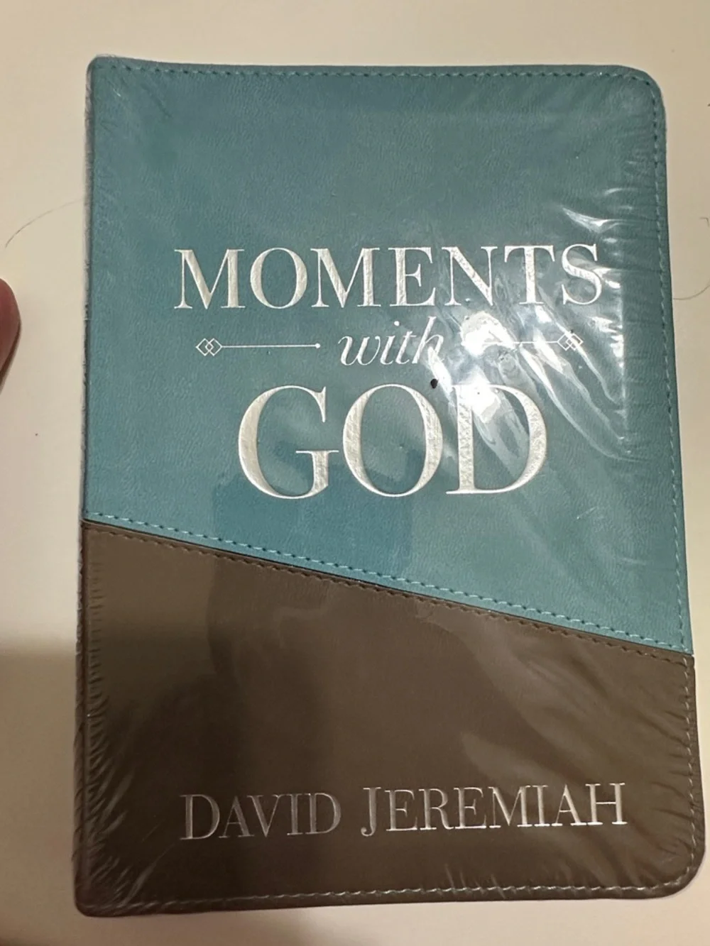 Moments With God Devotional by David Jeremiah - Teal and Brown